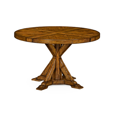 Jonathan Charles Casual Accents Country Walnut Round Wood Dining Table