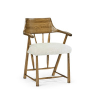 Jonathan Charles Casual Accents Medium Driftwood Captains Chair, Shambala