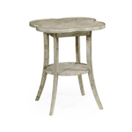 Jonathan Charles Casual Accents Rustic Grey Quatrefoil Accent Table