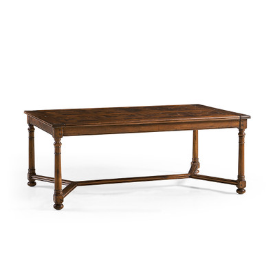 Jonathan Charles Casual Accents Walnut Parquet Oyster Cocktail Table