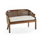 Jonathan Charles Casual Accents Walnut Salon Settee Cane Back Seat