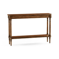 Jonathan Charles Curated Narrow Dark Walnut Console Table