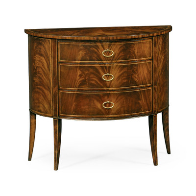 Jonathan Charles Knightsbridge Biedermeier Mahogany Demilune Cabinet