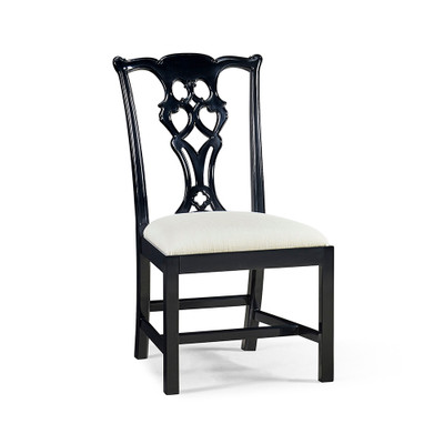 Jonathan Charles Reimagined Spark Chippendale Black Side Chair