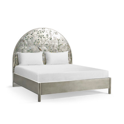 Jonathan Charles Shimmering Moon Half Round King Panel Bed