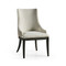 Jonathan Charles Timeless Aurora Upholstered Side Chair in Ebonized Black