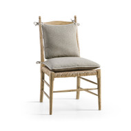 Jonathan Charles Timeless Doppler Ladderback Side Chair in Stripped Brown Chestnut