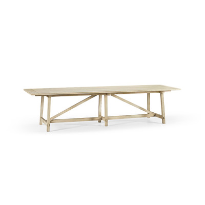 Jonathan Charles Timeless Sidereal French Laundry Dining Table 125" in Stripped Oak