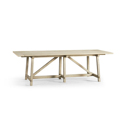 Jonathan Charles Timeless Sidereal French Laundry Table 96" in Stripped Oak