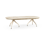 Jonathan Charles Timeless Solar Spider Leg Dining Table in Bleached Walnut
