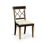 Jonathan Charles Traditional Accents Regency Black Painted curved back side chair