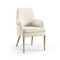 Jonathan Charles Water Shoal Linen & Grass Cloth Host Chair
