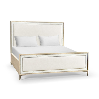 Jonathan Charles Water Tideline Bone & Linen King Upholstered Bed