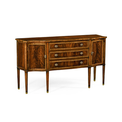 Jonathan Charles Windsor Mahogany Credenza With Curved Doors