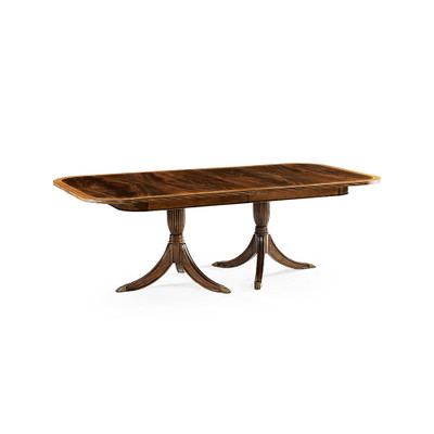 Jonathan Charles Windsor Regency Two-Leaf Mahogany Dining Table