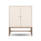 Four Hands Fiona Bar Cabinet - Ivory Painted Raffia