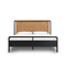 Four Hands Rosedale Bed - Queen - Ebony Oak Veneer+ Chaps Saddle