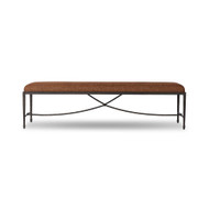 Four Hands Jade Accent Bench - 70.5" - Crypton Wayfarer Sienna