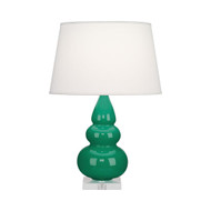 Small Triple Gourd Accent Table Lamp - Eggplant