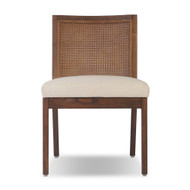 Four Hands Antonia Cane Armless Dining Chair - Almond Nettlewood - Savile Flax
