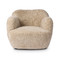 Four Hands Julius Swivel Chair - Beige Shearling