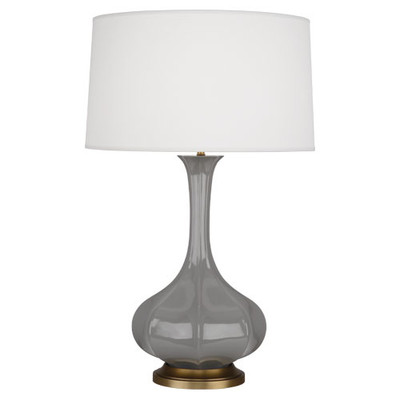 Pike Table Lamp - Aged Brass - Smokey Taupe