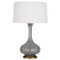 Pike Table Lamp - Aged Brass - Smokey Taupe