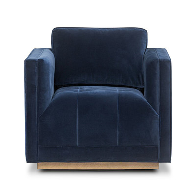 Four Hands Kiera Swivel Chair - Surrey Midnight