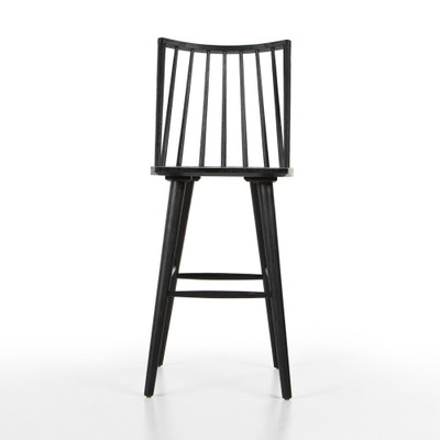 Four Hands Lewis Windsor Bar Stool - Black Oak