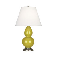 Small Double Gourd Table Lamp - Antique Silver - Citron