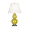 Small Double Gourd Table Lamp - Antique Silver - Citron