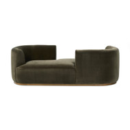 Four Hands Deandra Tete A Tete Chaise - Surrey Olive