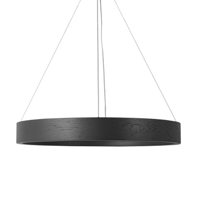 Four Hands Baum Chandelier - 49" - Black Oak Veneer