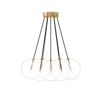 Four Hands Cloud 7 Globe Chandelier - Burnished Brass