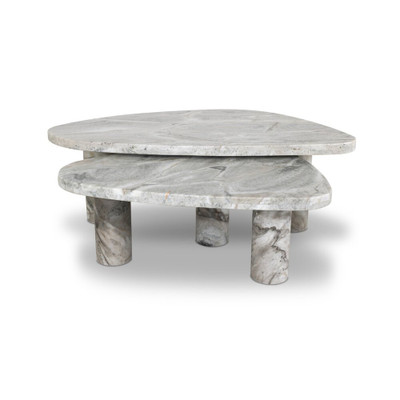 Four Hands Zion Nesting Coffee Table Set - Sage Onyx