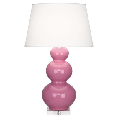 Triple Gourd Table Lamp - Lucite - Schiaparelli Pink