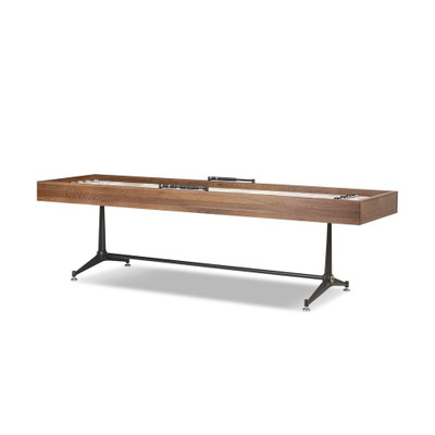 Four Hands District Eight Small Shuffleboard Table - Smoked Oak