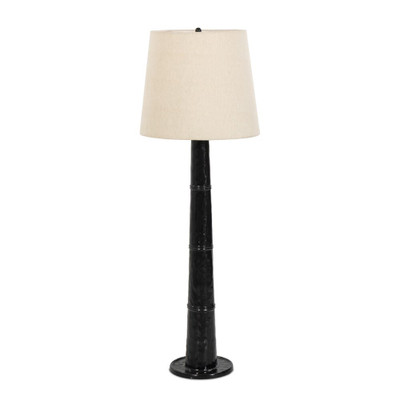Four Hands Nerissa Floor Lamp - Glossy Black Cast Aluminum