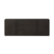 Four Hands Leo Media Console - Smoked Black