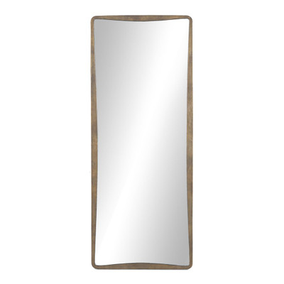 Four Hands Regis Floor Mirror - Antiqued Brass Aluminum