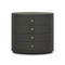 Four Hands Amelia Oval Nightstand - Dark Green Laquered Linen