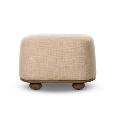 Four Hands Bilbury Oval Ottoman - Saxon Sand