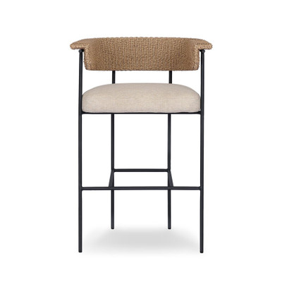 Four Hands Carrie Outdoor Bar Stool - Faux Hyacinth