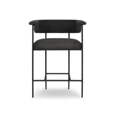 Four Hands Carrie Outdoor Counter Stool - - Faux Black Hyacinth