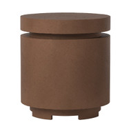 Four Hands Higgins Outdoor Round Propane Enclosure - Clay Concrete