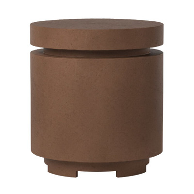 Four Hands Higgins Outdoor Round Propane Enclosure - Clay Concrete