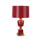 Mary McDonald Annika Accent Table Lamp - Natural Brass - Red Lacquer