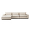 Four Hands Bloor 3-Piece Sectional - Sofa + Ottoman - Crypton Nomad Snow
