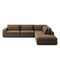 Four Hands Bloor 4-Piece Sectional W/ Ottoman - Left Arm Facing - Crypton Nomad Mushroom