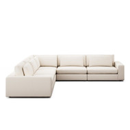 Four Hands Bloor 5-Piece Sectional - Crypton Nomad Marshmallow